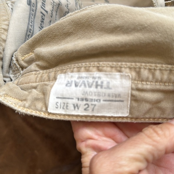 Diesel THAVAR slim skinny size 27 tan khaki jeans - Picture 9 of 15